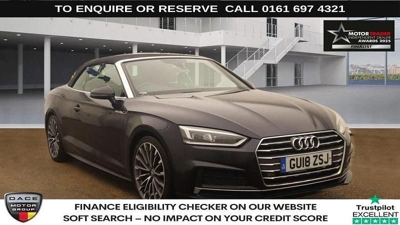 Blue Used 2018 Audi A5 Cabriolet S-Line Cabriolet | £16,940 (Fair price) - Image 1/3
