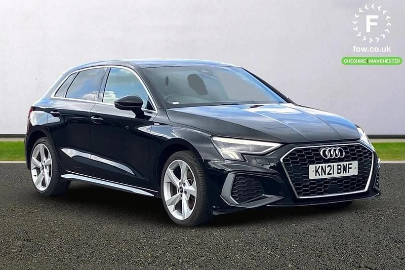 Black Used 2021 Audi A3 Sportback e-tron S-Line Sedan | £18,399 (Fair price) - Image 1/4