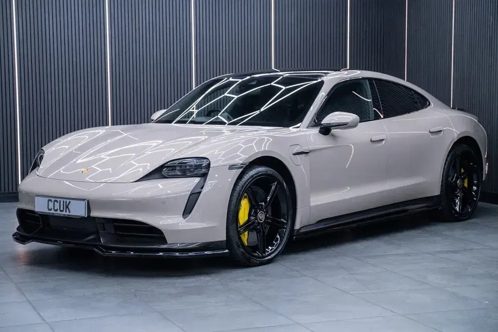Used Porsche Taycan Performance Package 559 kW (761 HP) 2022 Beige Sedan