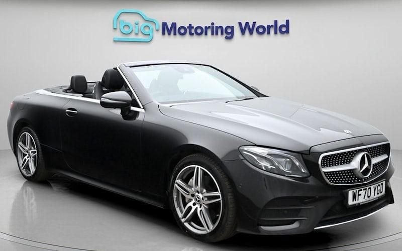 Used Mercedes E220 AMG line 194 HP (142 kW) 2020 Black Cabriolet