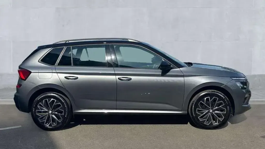 Used Skoda Kamiq Design Edition 116 HP (85 kW) 2025 Graphite grey metallic black magic pearl effect SUV