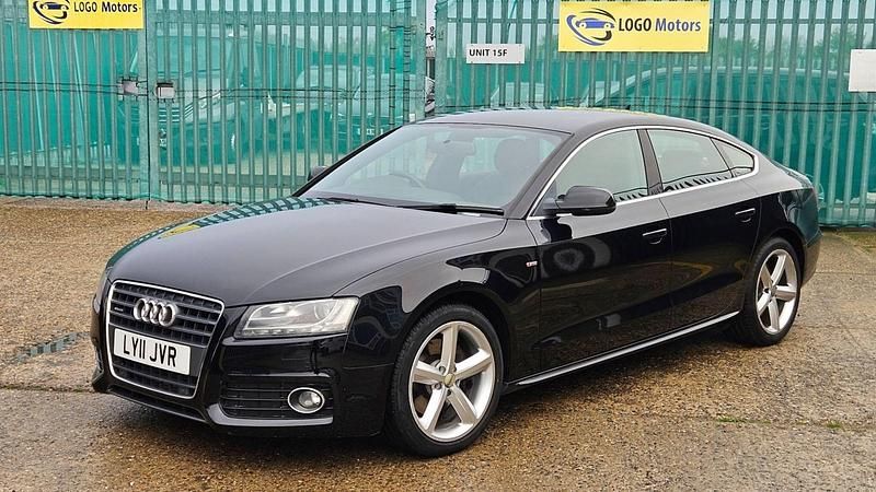 Black Used 2011 Audi A5 Sportback S-Line Hatchback | £8,099 (Fair price) - Image 1/4