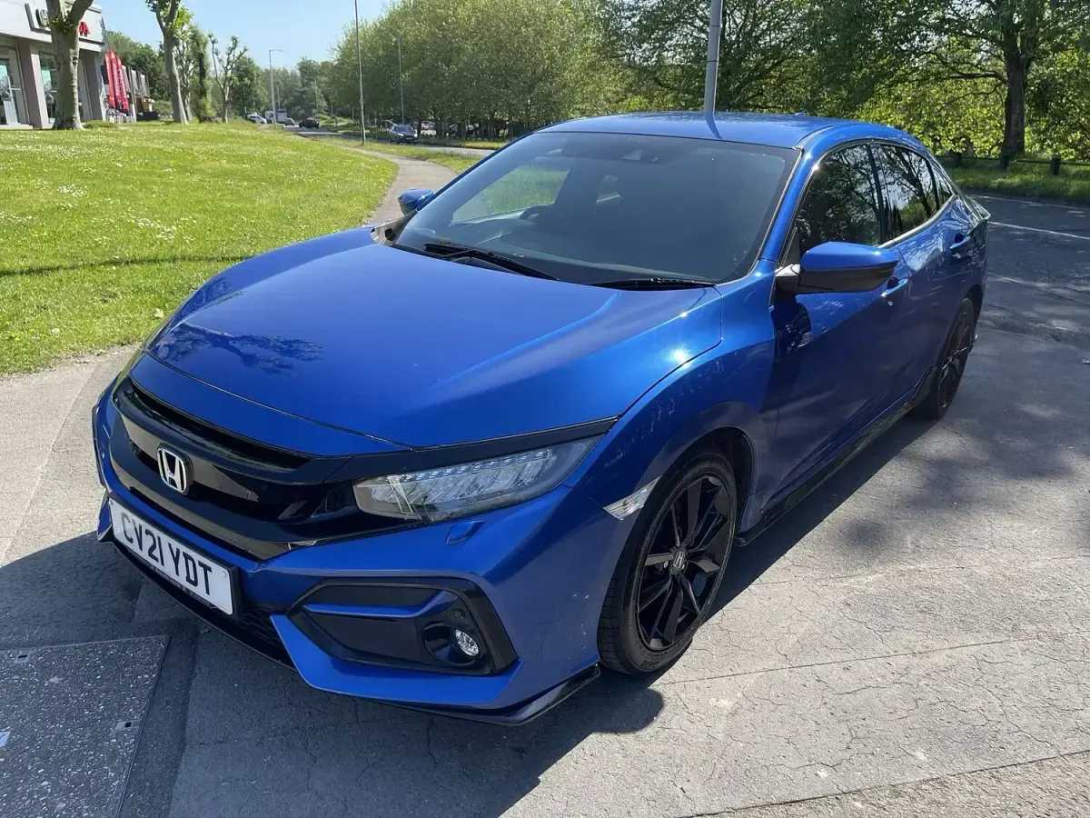 Used Honda Civic Sport 2021 Blue Hatchback