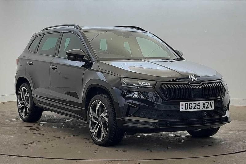 Black magic pearl effect Used 2025 Skoda Karoq SportLine SUV | £32,495 (A bit pricey) - Image 1/4
