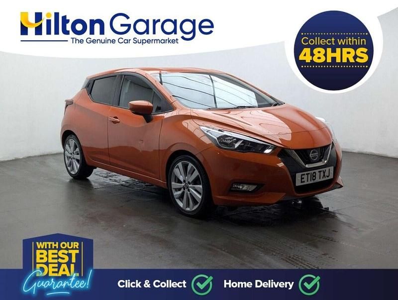Used Nissan Micra Tekna 90 HP (66 kW) 2018 Orange Hatchback