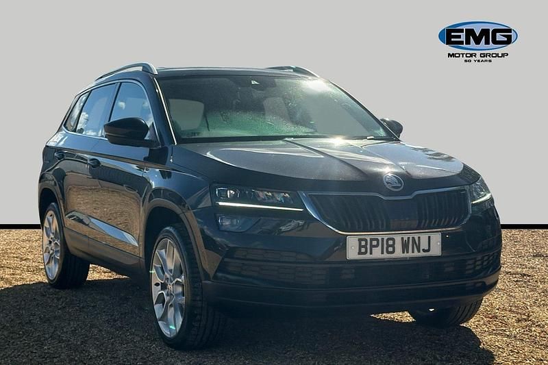 Black Used 2018 Skoda Karoq SUV | £15,495 (Fair price) - Image 1/3