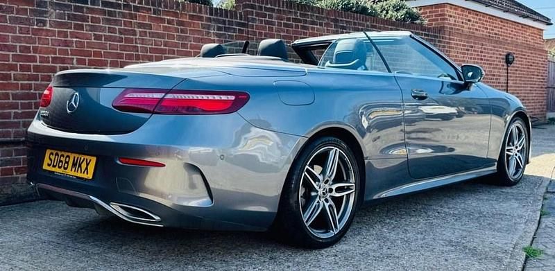 Used Mercedes E220 AMG line 194 HP (142 kW) 2018 Grey Cabriolet