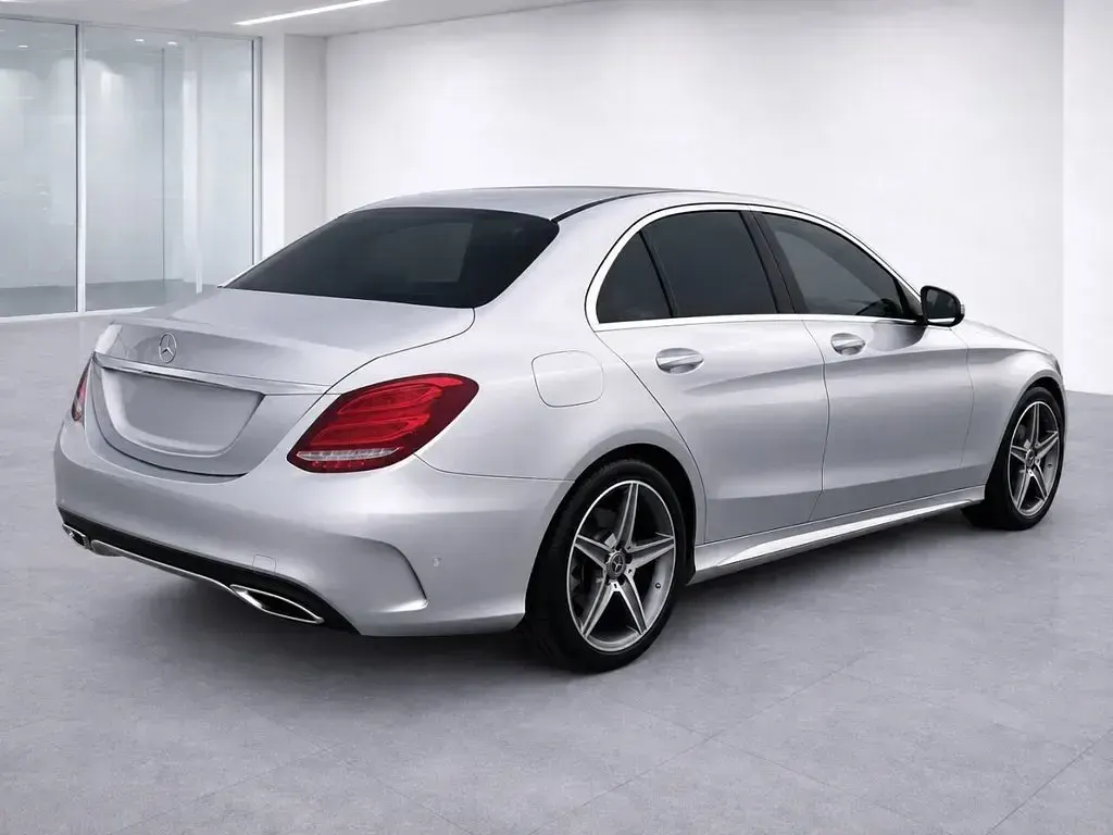 Used Mercedes C220 AMG line 170 HP (125 kW) 2018 Silver Sedan
