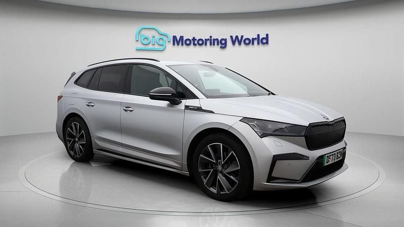Silver Used 2023 Skoda Enyaq iV SportlinePlus SUV | £26,300 (Fair price) - Image 1/4