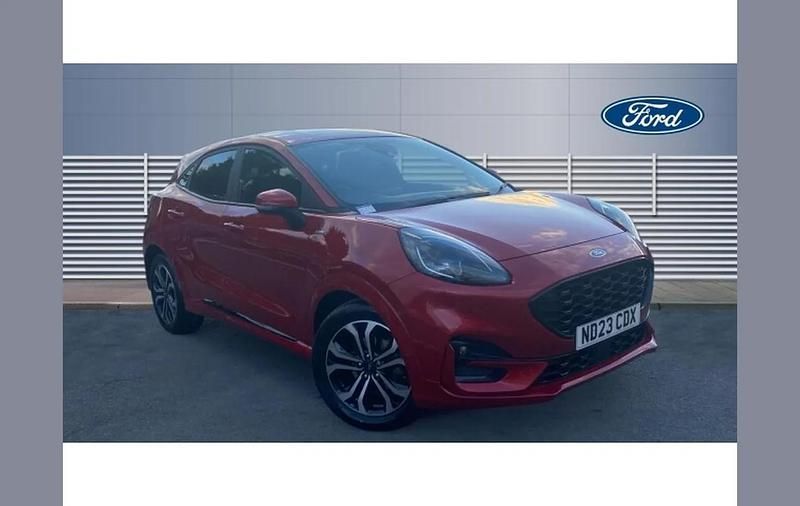 Red Used 2023 Ford Puma Gen-E ST-Line SUV | £16,332 (Fair price) - Image 1/4