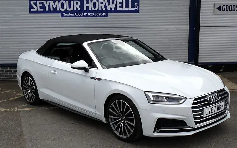Used Audi A5 Cabriolet S-Line 252 HP (185 kW) 2017 White Cabriolet