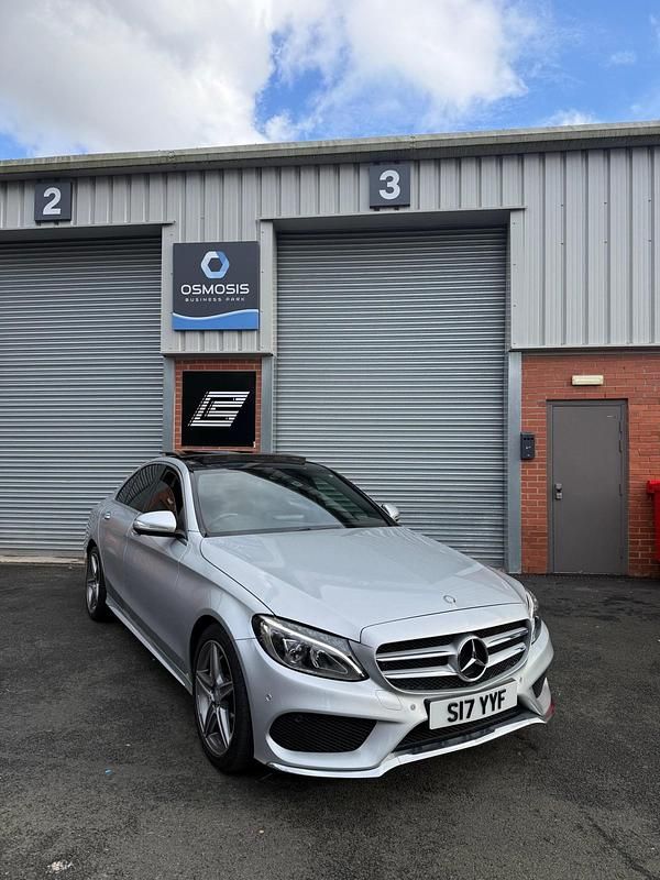 Used Mercedes C220 AMG Line Premium Plus 2014 Silver Sedan