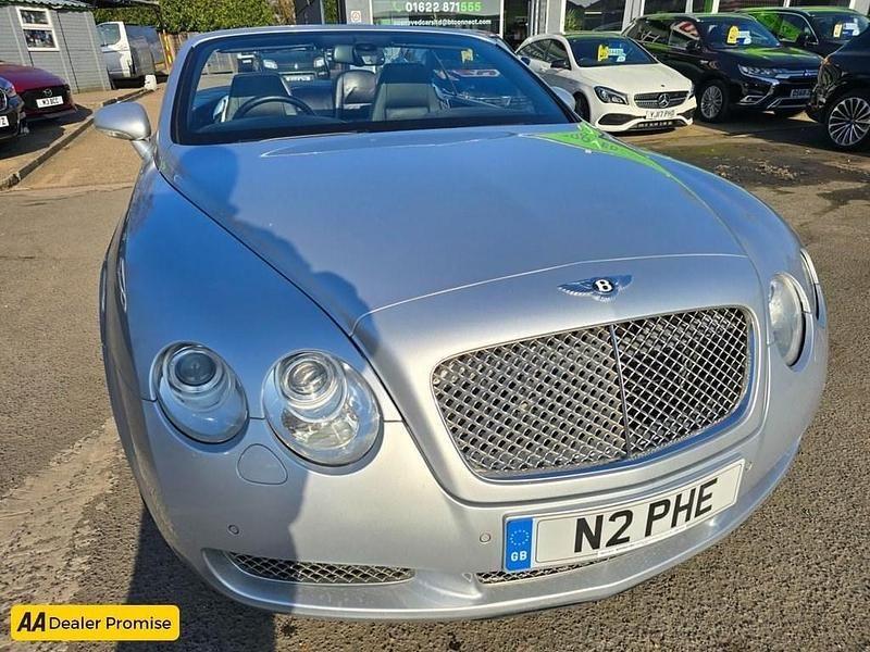 Used Bentley Continental GT Convertible 550 HP (404 kW) 2007 Silver Cabriolet