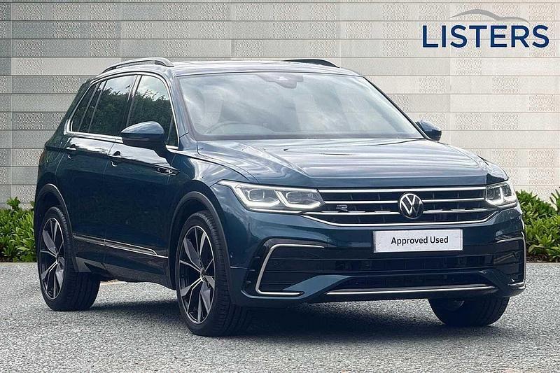 Nightshade blue Used 2023 VW Tiguan R-line Edition SUV | £28,500 (A bit pricey) - Image 1/4