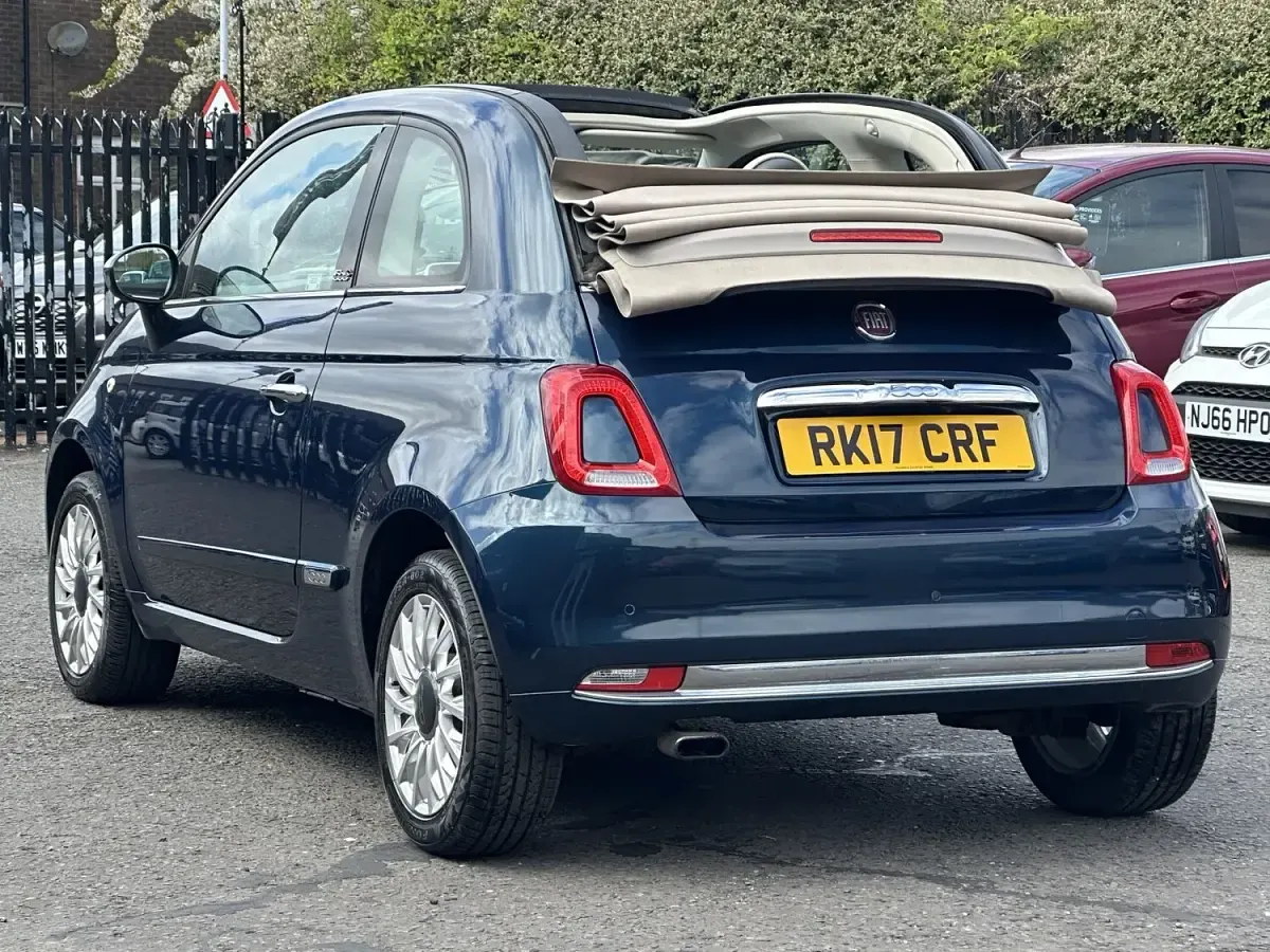 Used Fiat 500C Lounge 85 HP (62 kW) 2017 Blue Cabriolet