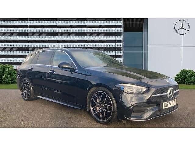 Black Used 2024 Mercedes C300e AMG Line Premium Estate | £36,548 (Fair price) - Image 1/4