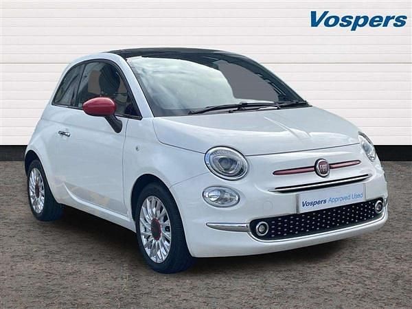 White Used 2022 Fiat 500 Red Hatchback | £8,989 (Fair price) - Image 1/3