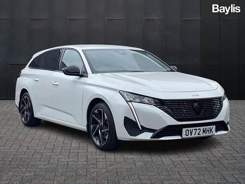 White Used 2022 Peugeot 308 Allure Premium Estate | £17,591 (Fair price) - Image 1/3