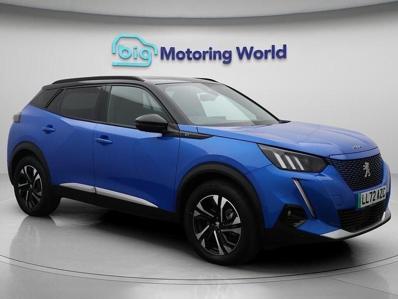 Blue Used 2022 Peugeot e-2008 GT SUV | £15,000 (Fair price) - Image 1/4