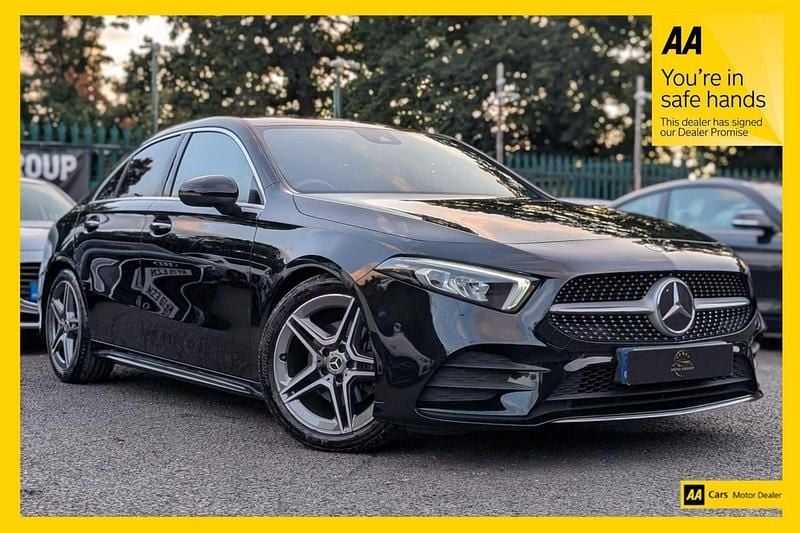Black Used 2019 Mercedes A180 AMG Line Premium Sedan | £17,388 (Fair price) - Image 1/4