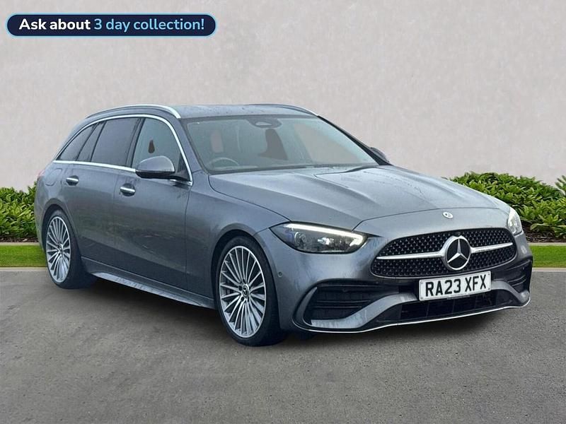 Grey Used 2023 Mercedes C300 AMG Line Premium Estate | £28,749 (Expensive) - Image 1/4
