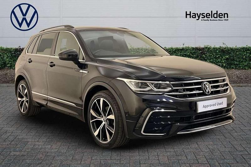 Black Used 2022 VW Tiguan R-line SUV | £23,585 (Fair price) - Image 1/4