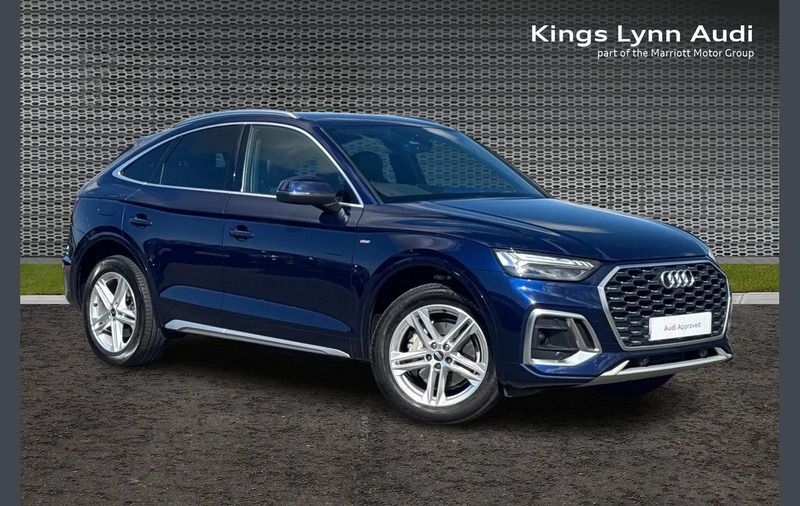 Blue Used 2022 Audi Q5 Sportback S-Line SUV | £35,272 (Good price) - Image 1/4