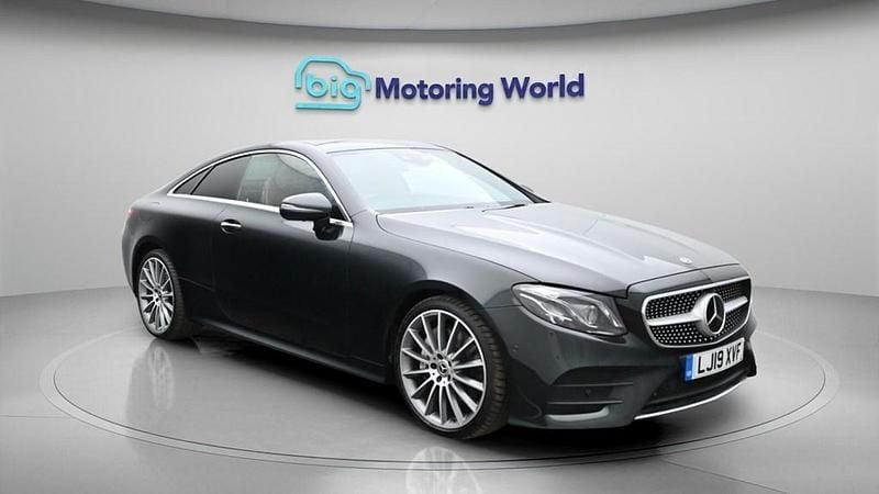 Used Mercedes E350 AMG line 313 HP (230 kW) 2019 Green Coupe