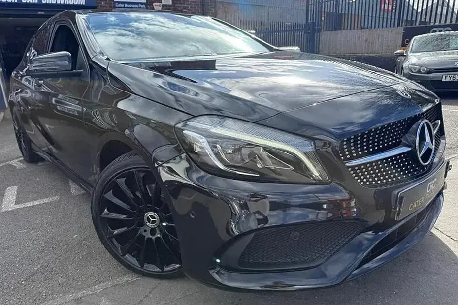 Used Mercedes A200 AMG Line Premium 136 HP (100 kW) 2017 Black Hatchback