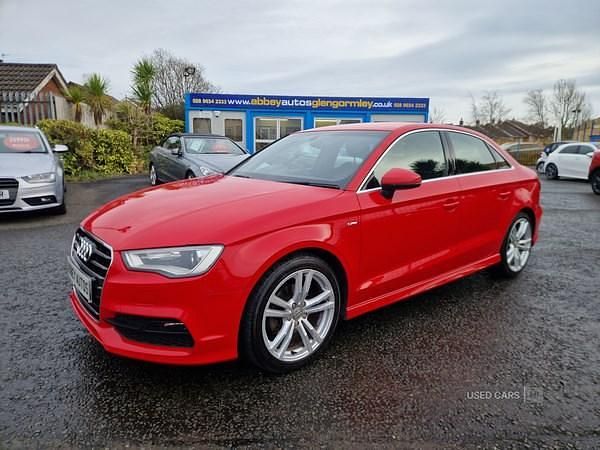 Red Used 2014 Audi A3 S-Line Sedan | £8,495 (Fair price) - Image 1/4