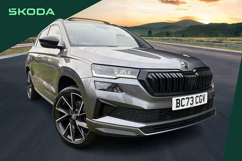 Grey Used 2024 Skoda Karoq SportLine SUV | £25,295 (Fair price) - Image 1/4