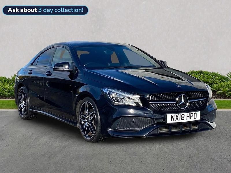 Black Used 2018 Mercedes CLA180 AMG line Sedan | £13,828 (Fair price) - Image 1/4