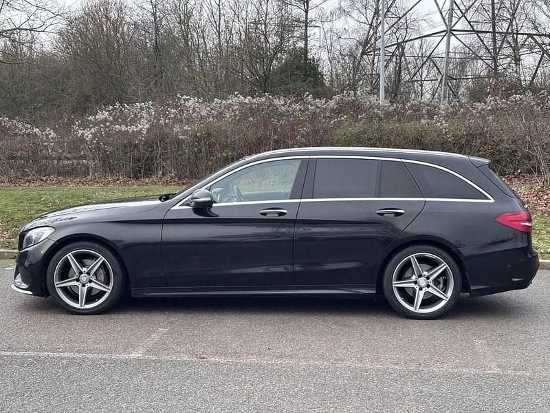 Used Mercedes C220 AMG line 170 HP (125 kW) 2016 Black Estate