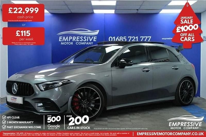 Grey Used 2019 Mercedes A35 AMG Premium Plus Hatchback | £22,999 (Fair price) - Image 1/4