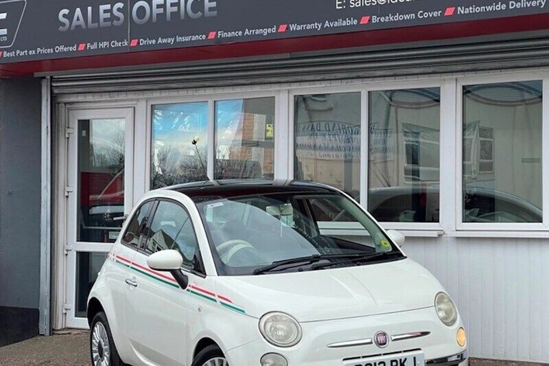White Used 2012 Fiat 500 Lounge Hatchback | £2,495 (Good price) - Image 1/3