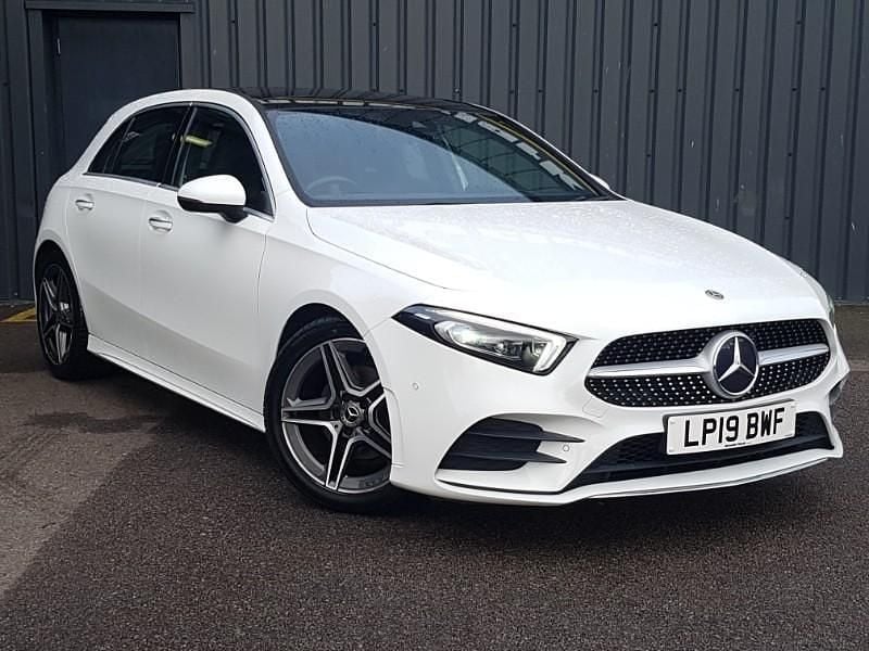 White Used 2019 Mercedes A180 AMG Line Premium Plus Hatchback | £15,698 (A bit pricey) - Image 1/4