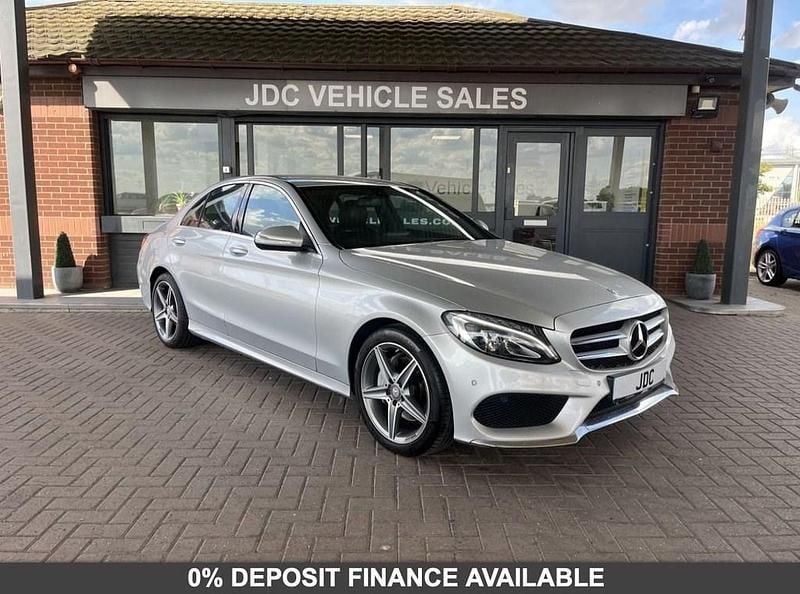 Silver Used 2015 Mercedes C220 AMG line Sedan | £10,990 (Good price) - Image 1/4
