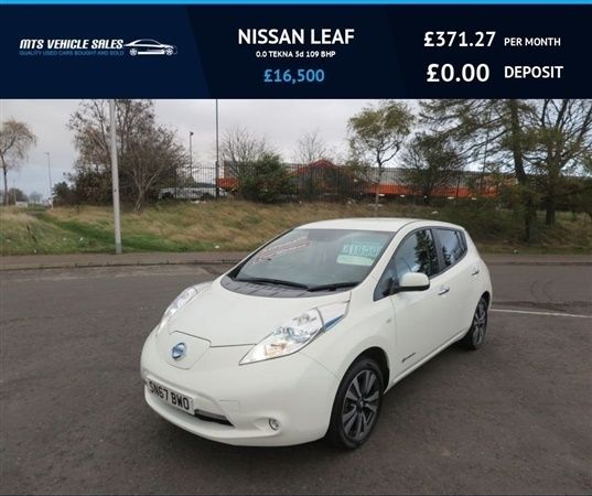 White Used 2017 Nissan Leaf Tekna Hatchback | £9,995 (Expensive) - Image 1/1