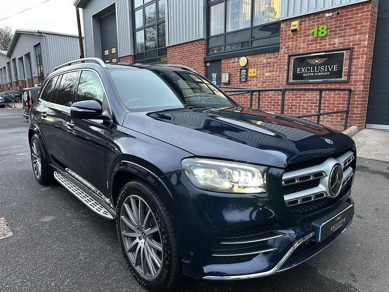 Blue Used 2020 Mercedes GLS400 AMG line SUV | £41,995 (Good price) - Image 1/4