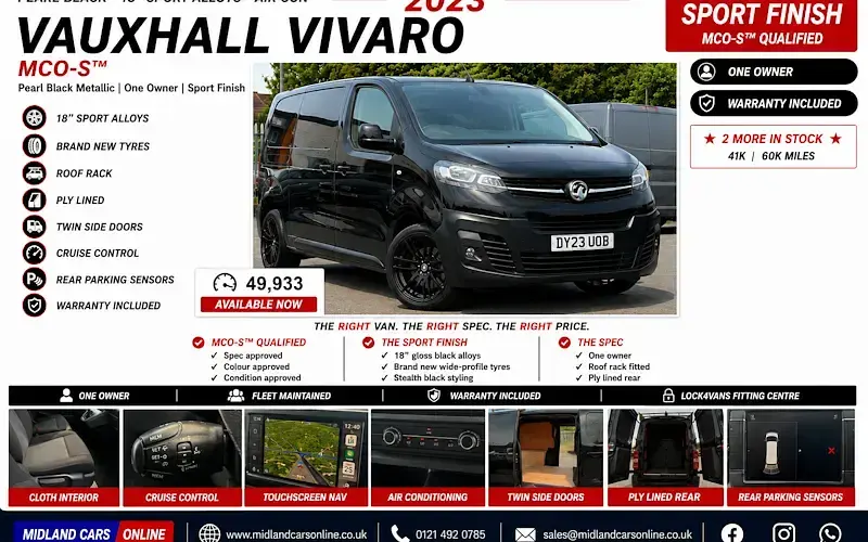 Used Vauxhall Vivaro 101 HP (74 kW) 2023 MPV