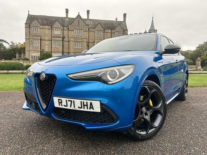 Misano blue metallic Used 2022 Alfa Romeo Stelvio Ti SUV | £29,995 (Fair price) - Image 1/3