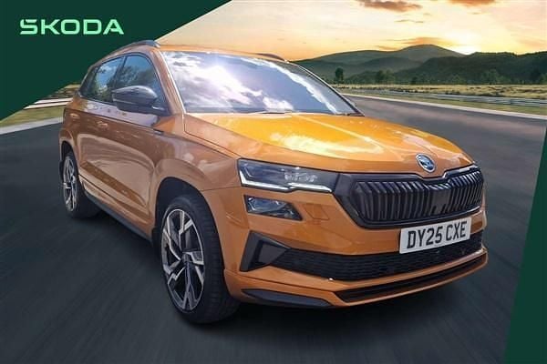 Orange Used 2025 Skoda Karoq SportLine SUV | £33,272 (Expensive) - Image 1/4