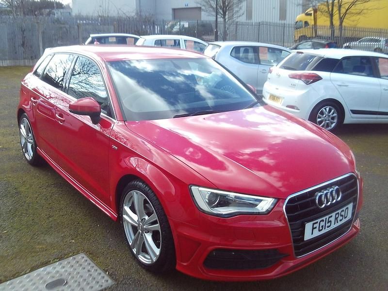 Used Audi A3 S-Line 2015 Red Hatchback