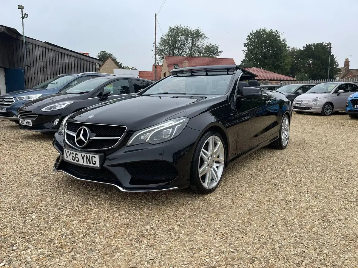 Used Mercedes E220 AMG line 2016 Black Cabriolet