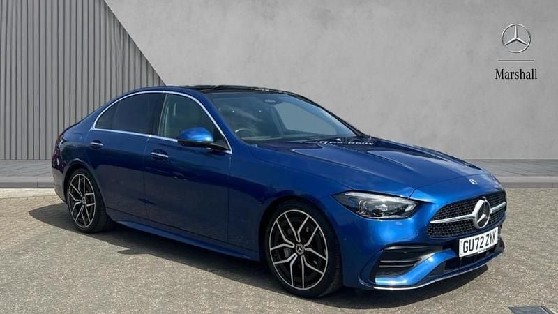 Used Mercedes C300 AMG Line Premium Plus 258 HP (189 kW) 2022 Spectral blue metallic