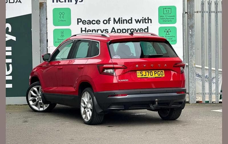 Used Skoda Karoq SE L 150 HP (110 kW) 2020 Velvet red metallic SUV