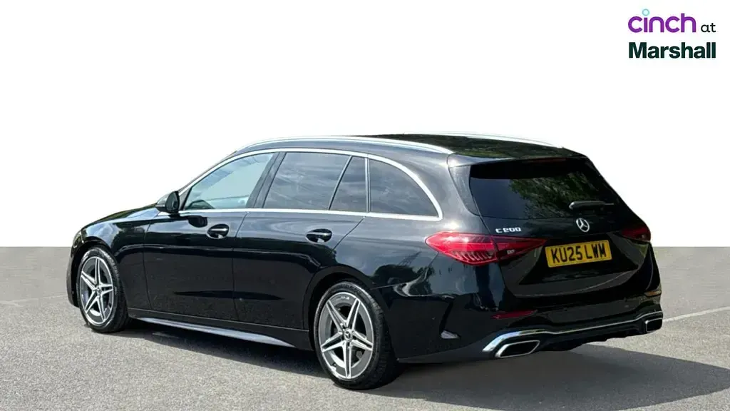 Used Mercedes C200 AMG line 200 HP (147 kW) 2025 Black Estate