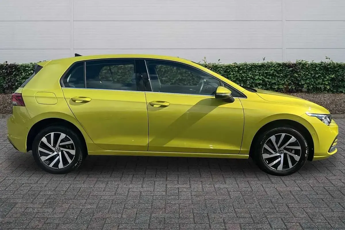 New VW Golf VIII Style 2026 Lime yellow Hatchback