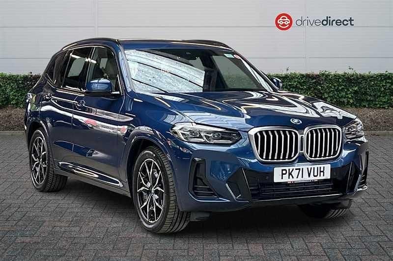 Blue Used 2021 BMW X3 M Sport SUV | £26,400 (Fair price) - Image 1/4