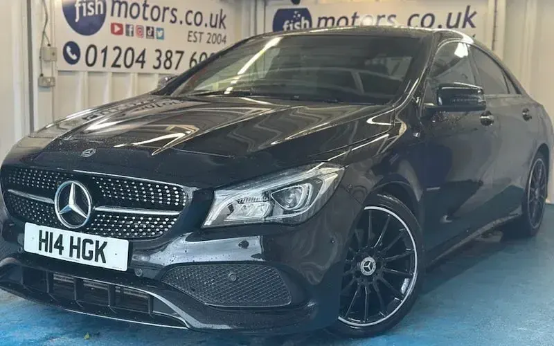 Used Mercedes CLA200 AMG line 156 HP (114 kW) 2018 Black Coupe